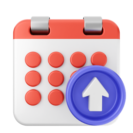 Upload Calendar  3D Icon