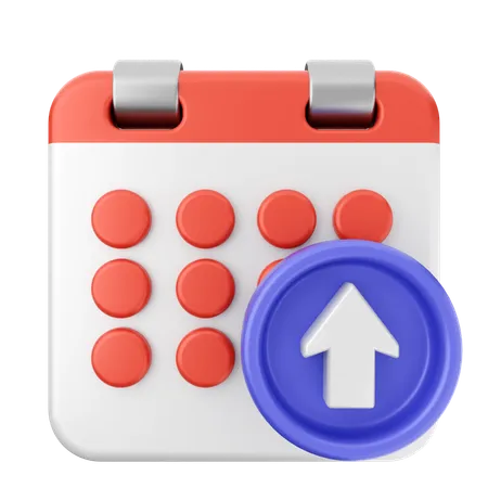 Upload Calendar  3D Icon