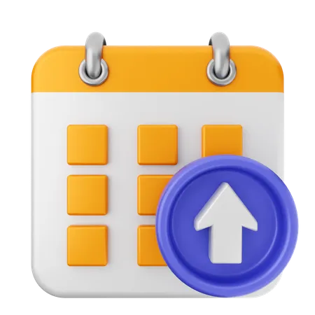 Upload Calendar  3D Icon