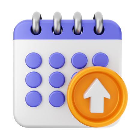 Upload Calendar  3D Icon