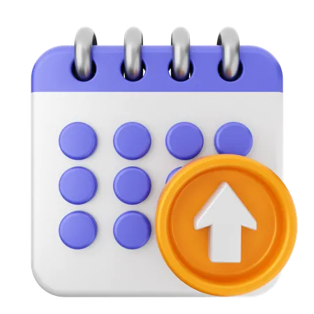 Upload Calendar  3D Icon