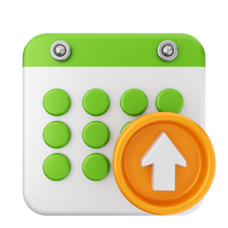 Upload Calendar  3D Icon