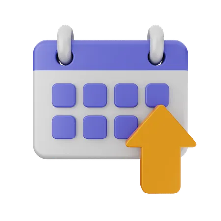 Upload Calendar  3D Icon