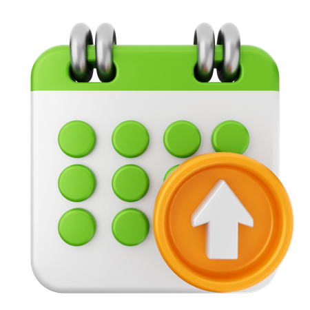 Upload Calendar  3D Icon