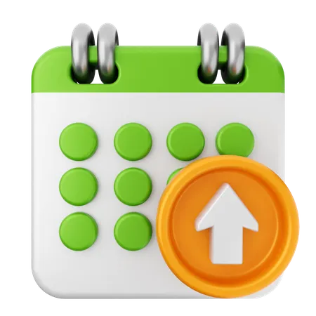 Upload Calendar  3D Icon