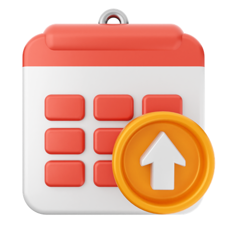 Upload Calendar  3D Icon