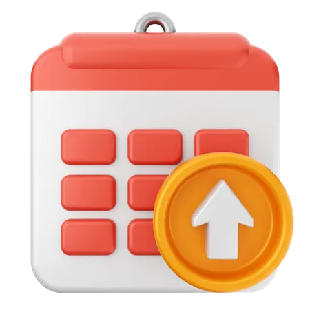 Upload Calendar  3D Icon