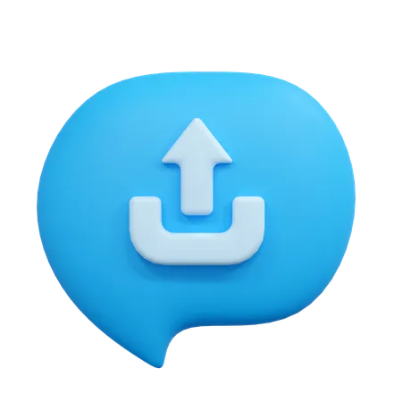 Upload Chat Illustration 3D Icon