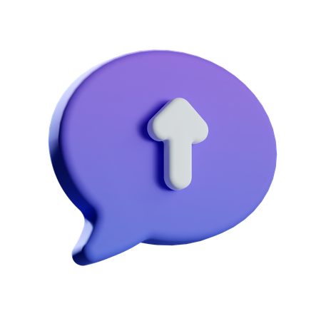 Upload Chat  3D Icon