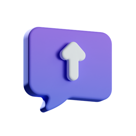 Upload Chat  3D Icon
