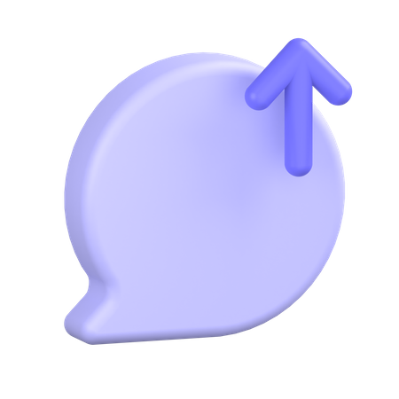 Upload-chat-bubble 3D Illustration