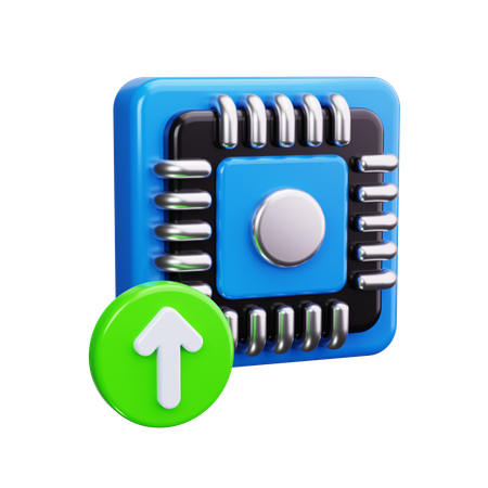 Upload Chip  3D Icon
