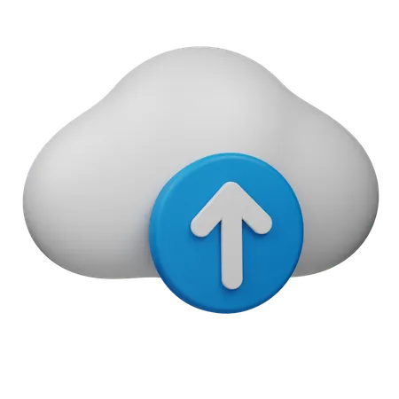 Upload Cloud  3D Icon