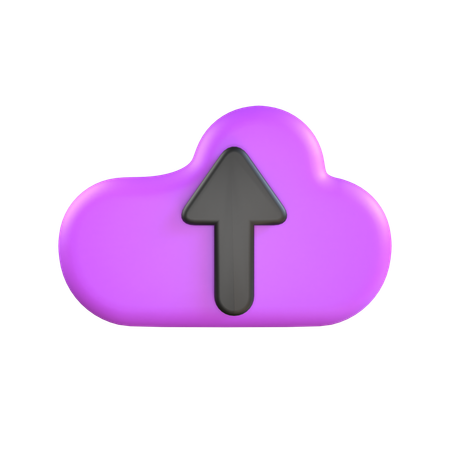 Upload Cloud  3D Icon