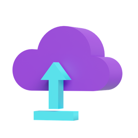 Cloud hochladen  3D Icon