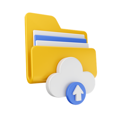 Cloud-Ordner hochladen  3D Icon