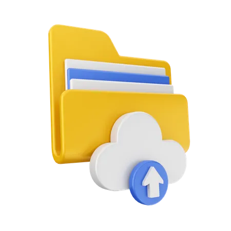 Cloud-Ordner hochladen  3D Icon