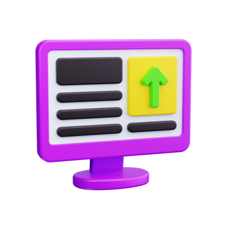 Upload data  3D Icon