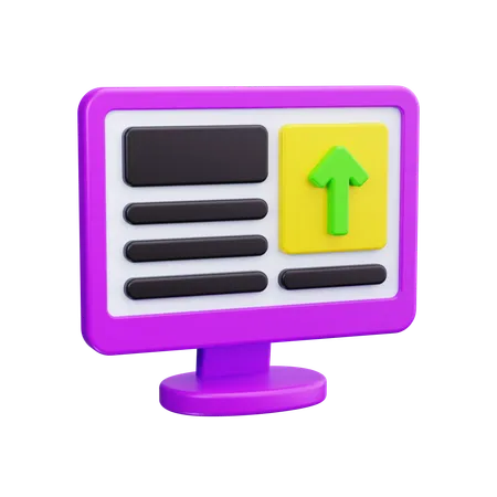 Upload data  3D Icon