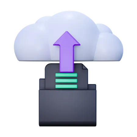 Armazenamento De Dados Em Nuvem 3D Icon