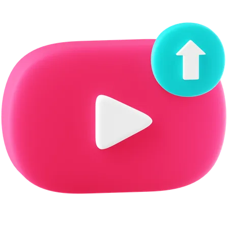 Upload de vídeo  3D Icon