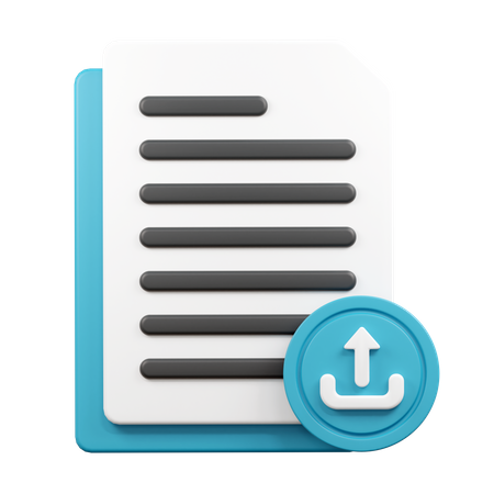 Upload Document  3D Icon