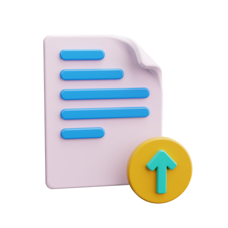 Upload Document  3D Icon