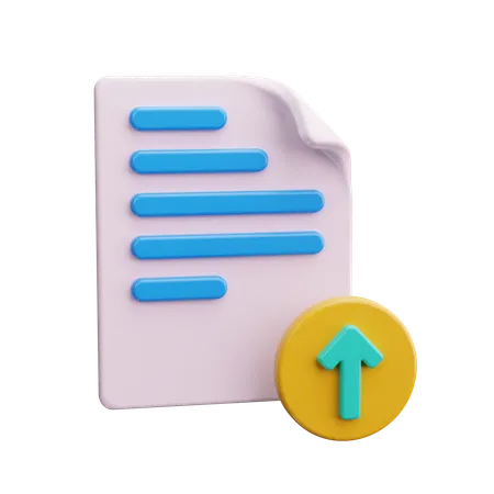 Upload Document  3D Icon