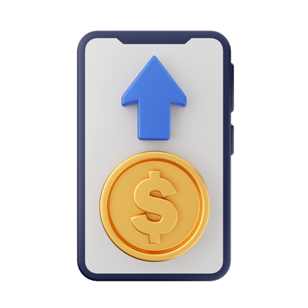 Upload Dollar Coin 3D Icon