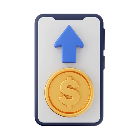 Upload Dollar Coin 3D Icon