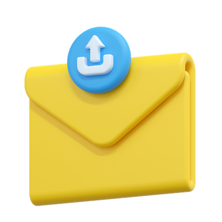 Upload email  3D Icon