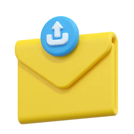 Upload Email Illustration 3D Icon