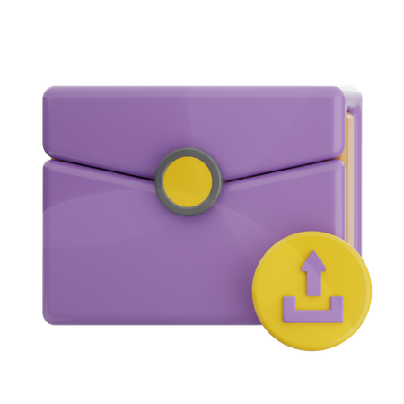 Upload Email  3D Icon