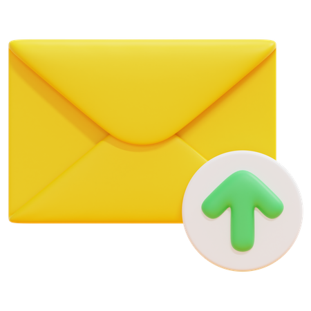 Upload Email  3D Icon