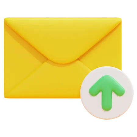 Upload Email  3D Icon