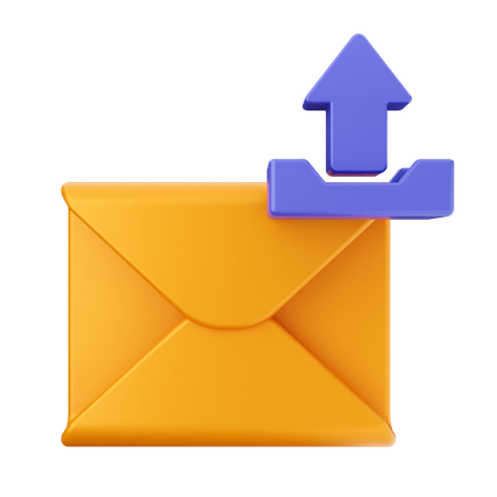 Upload Email  3D Icon