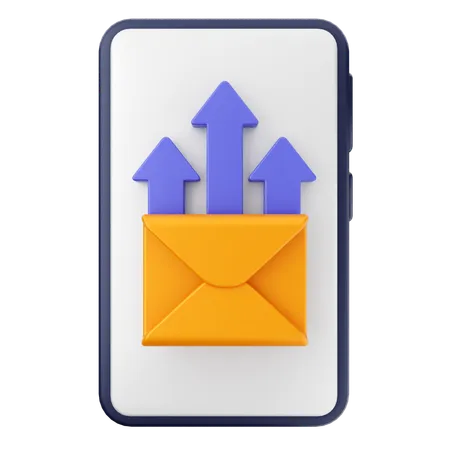 Upload Email  3D Icon