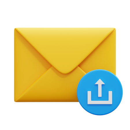 Upload Email  3D Icon