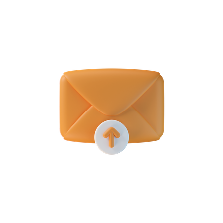 Upload Email  3D Icon