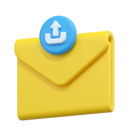 Upload email  3D Icon