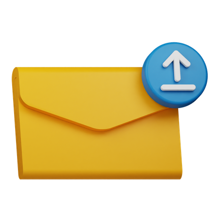 Upload Email  3D Icon