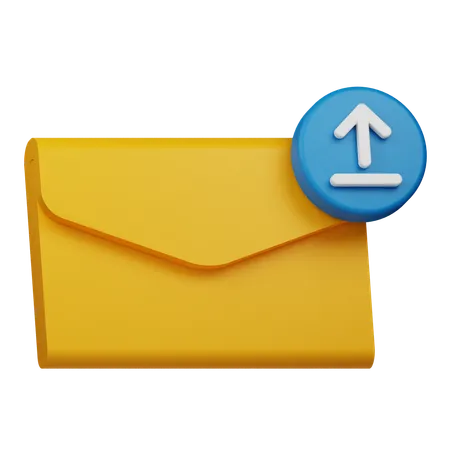 Upload Email  3D Icon