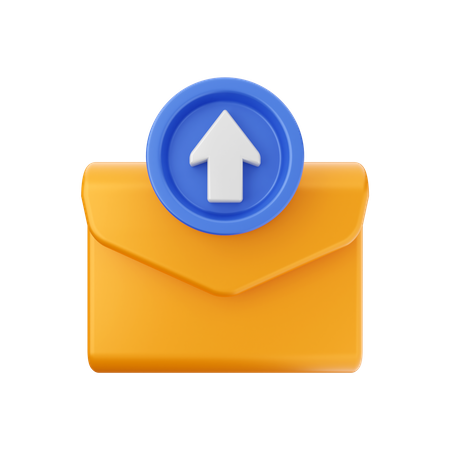 Upload Email  3D Icon