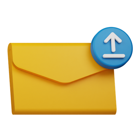Upload Email  3D Icon