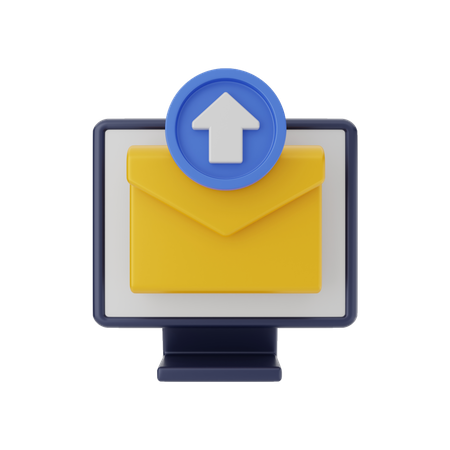 Upload Email  3D Illustration