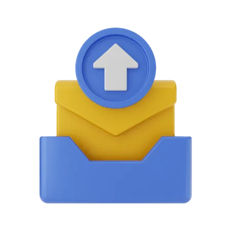 Upload Email  3D Illustration