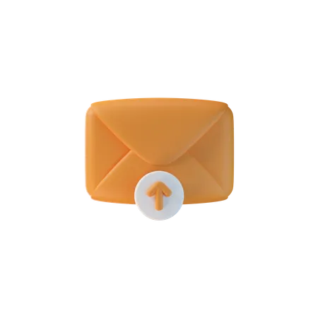 Upload Email  3D Icon