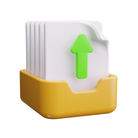 Upload File  3D Icon