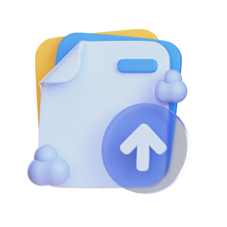 Upload File  3D Icon