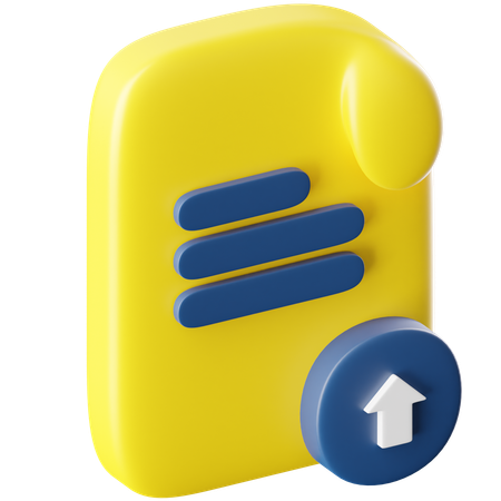 Upload File  3D Icon